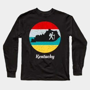 Hike Across Kentucky Bluegrass Backpacker Design Long Sleeve T-Shirt